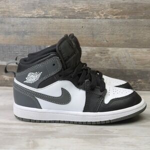 Jordan Air Jordan 1 Mid Kids 12C Black White Grey DQ8424-001 Sneaker